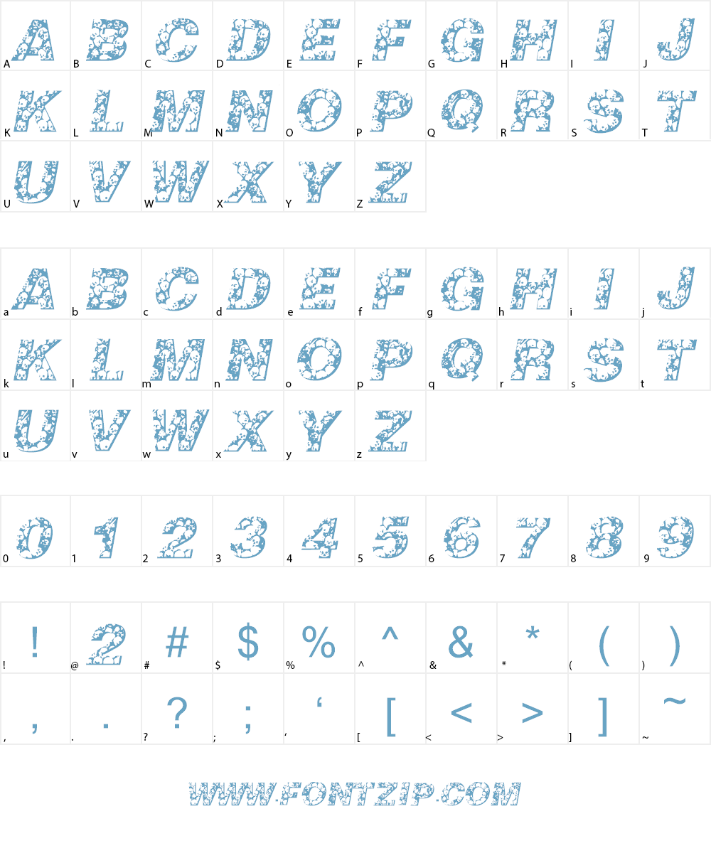 Skullvetica Font Character