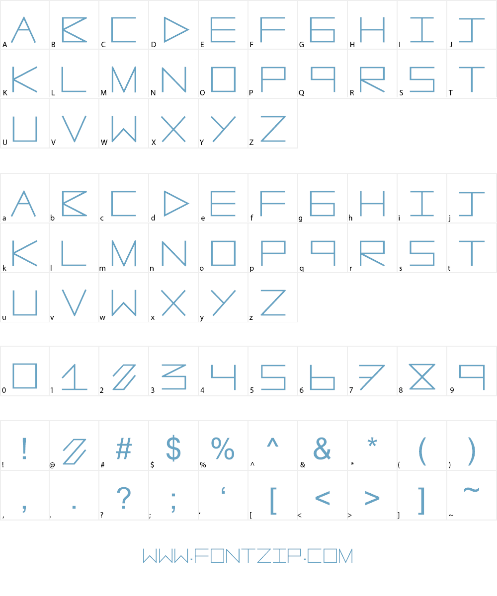 AnotherLine Font Character
