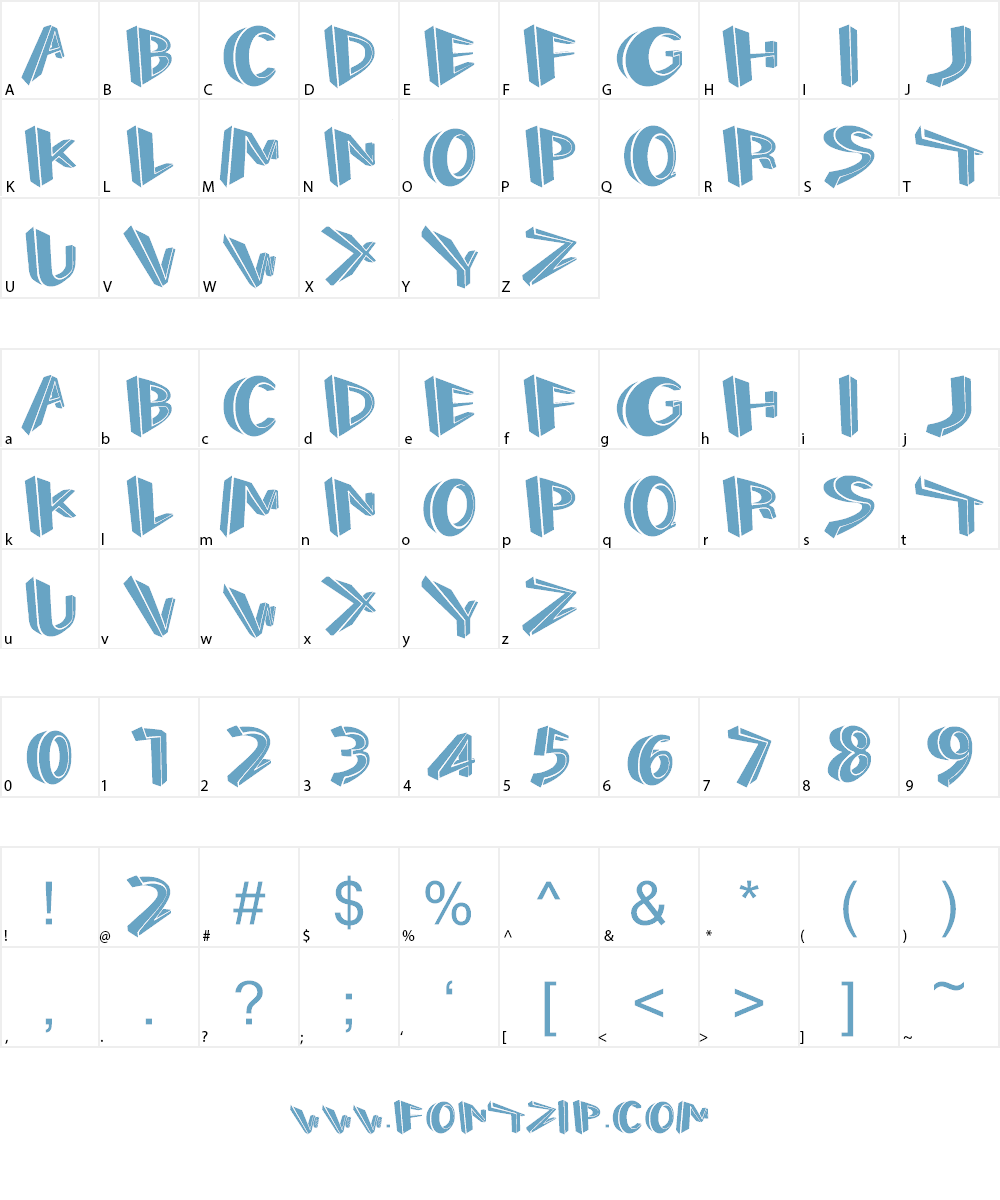 Perspect Font Character