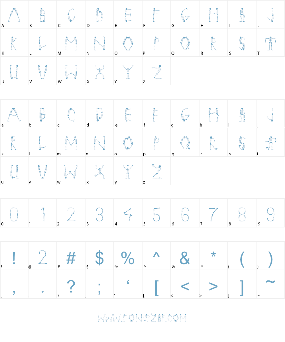 TangoMacabre Font Character