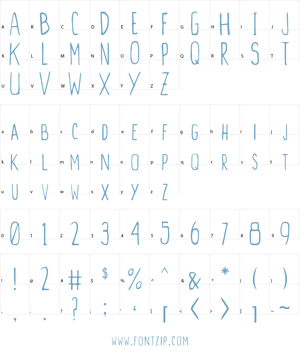 CygnusHand Square-Caps Font Character