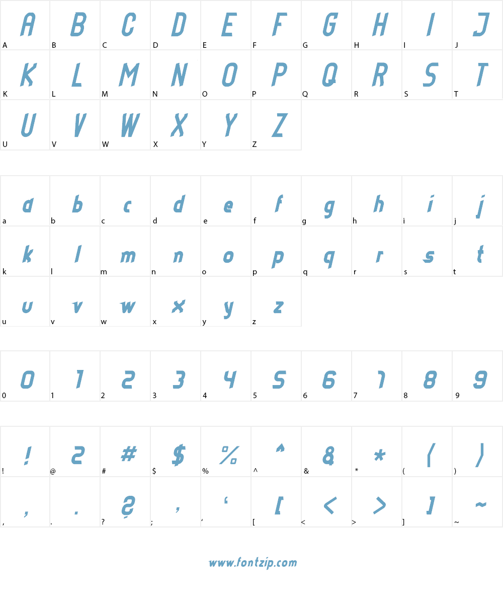 DIESELPUNK Font Character
