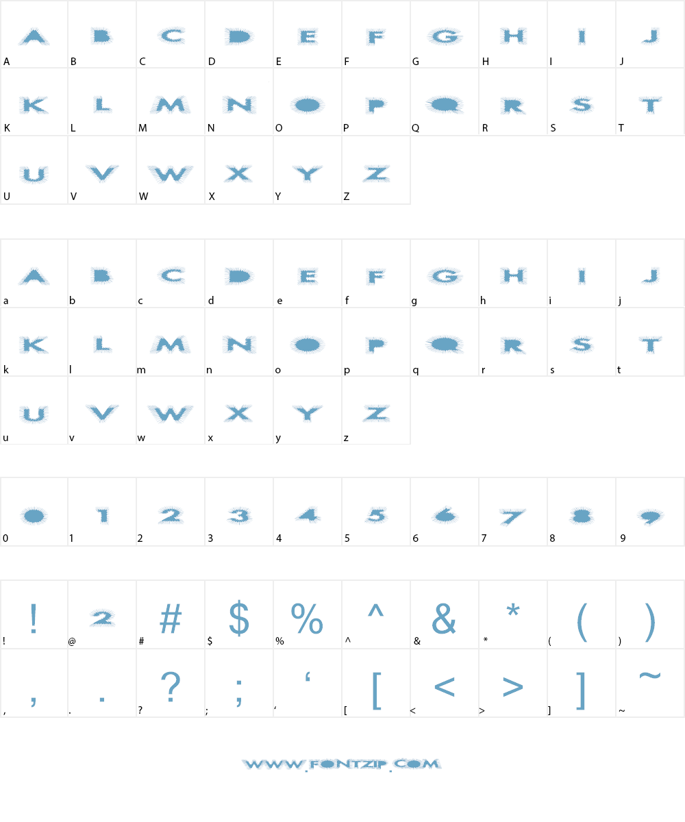 AlienFur Font Character