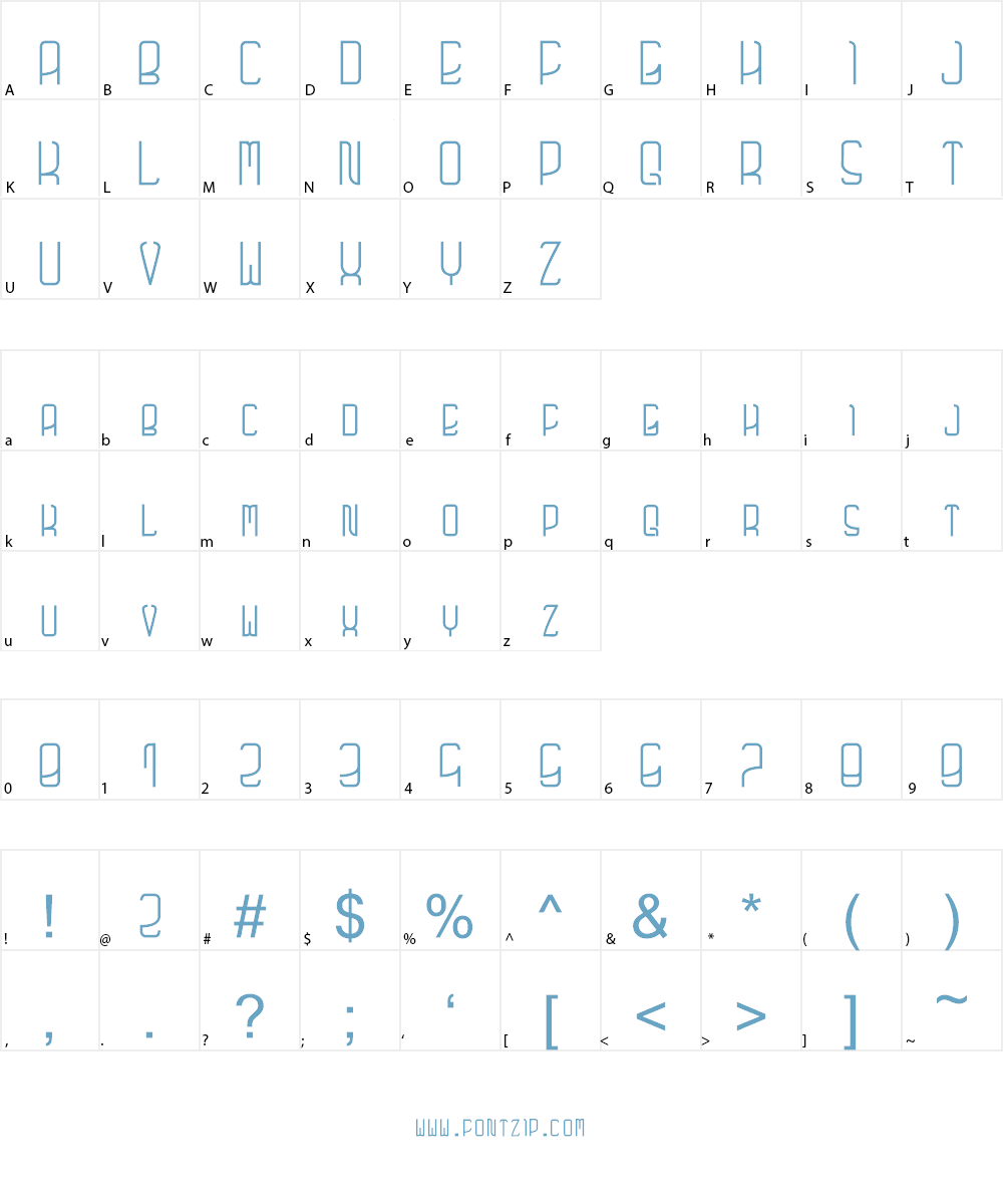 futuro Font Character