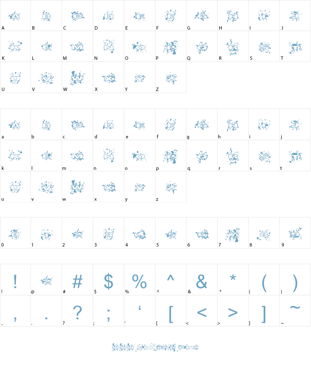 Splatish Font Character