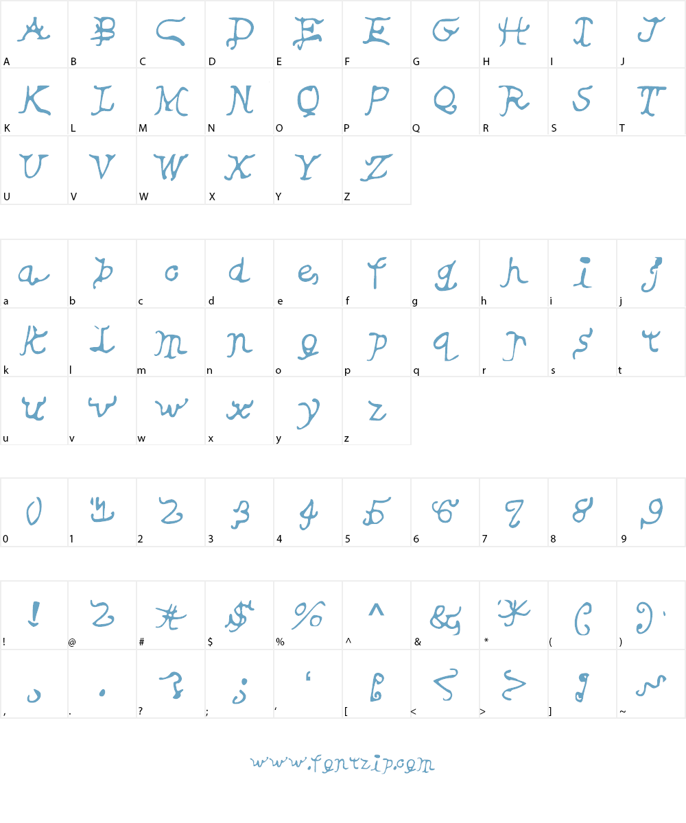 Ancient Font Character