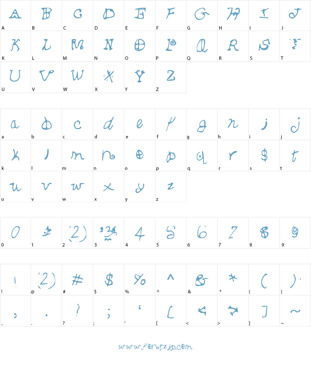 DaBallaz Font Character