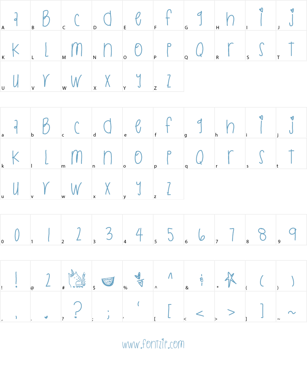 RainbowDashhh Font Character