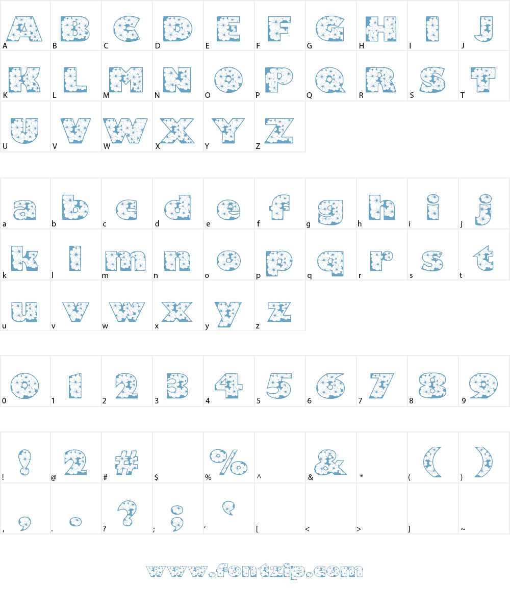 Zensyrom Font Character