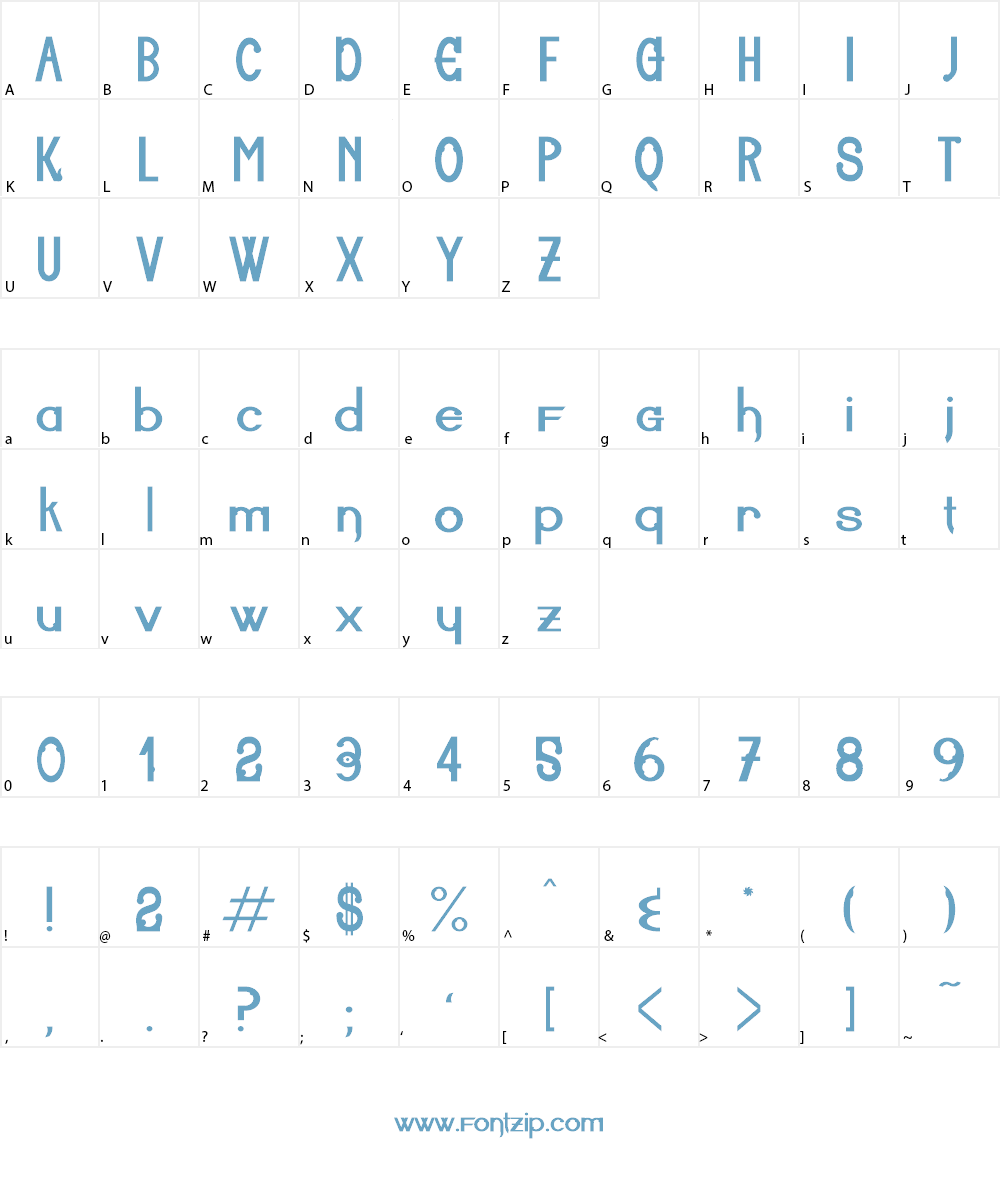 Aiuruoca Font Character