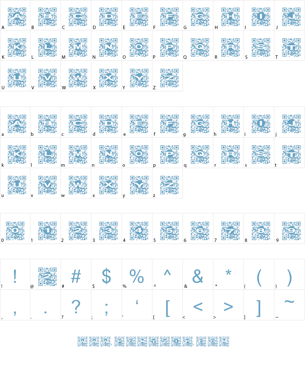 Qrurl Font Character
