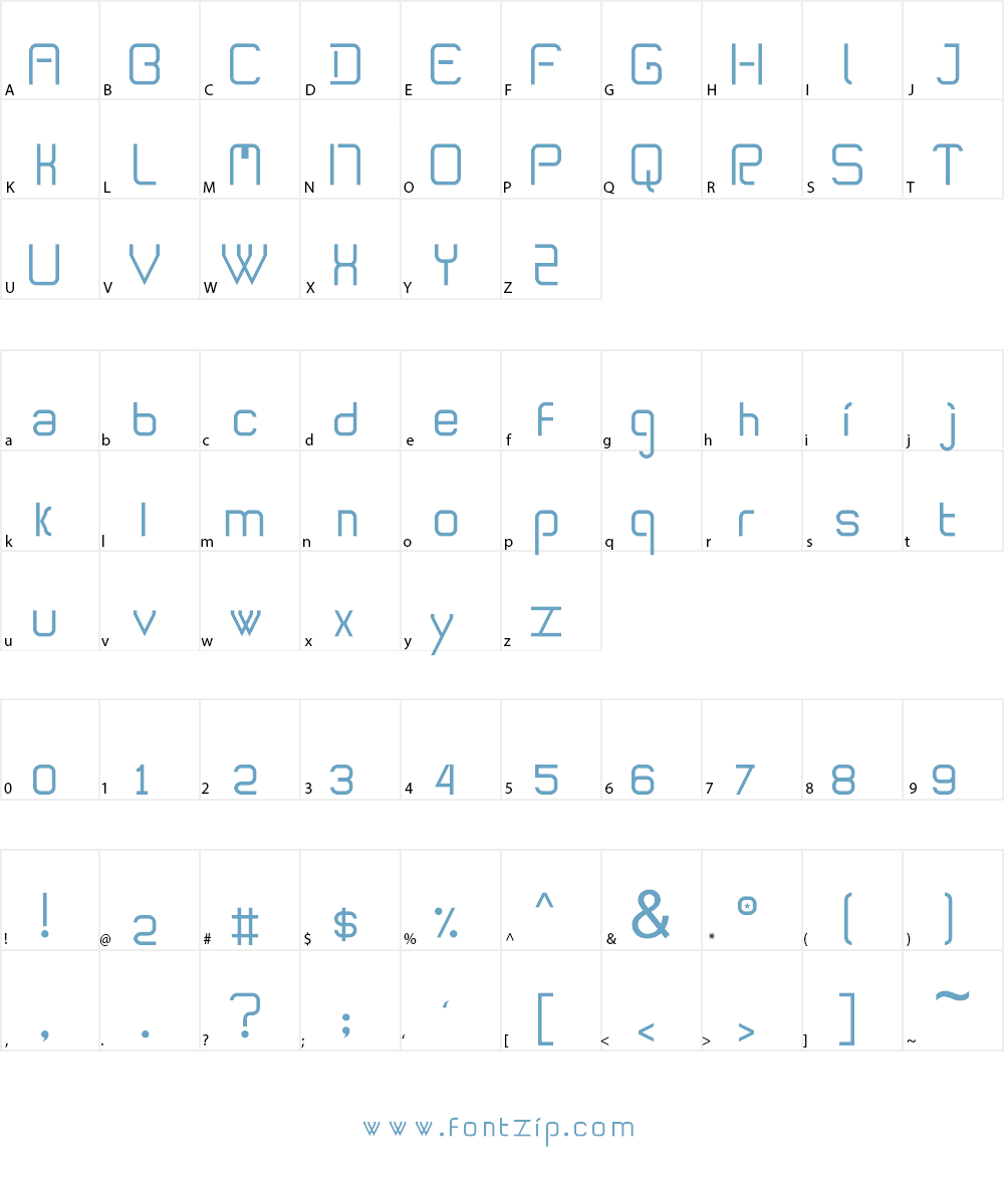 Isolinear Font Character