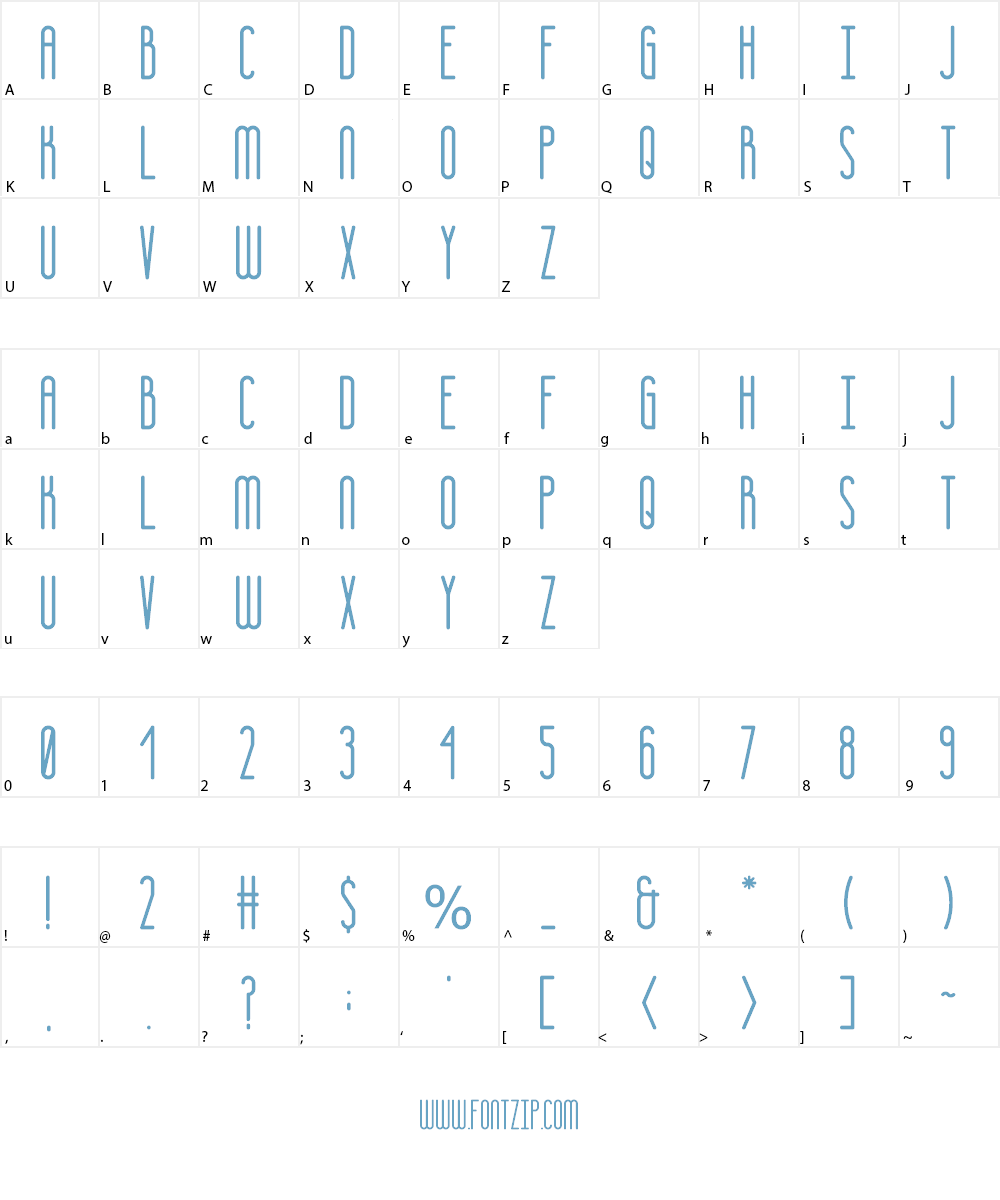 The Late Gatsby Font Character