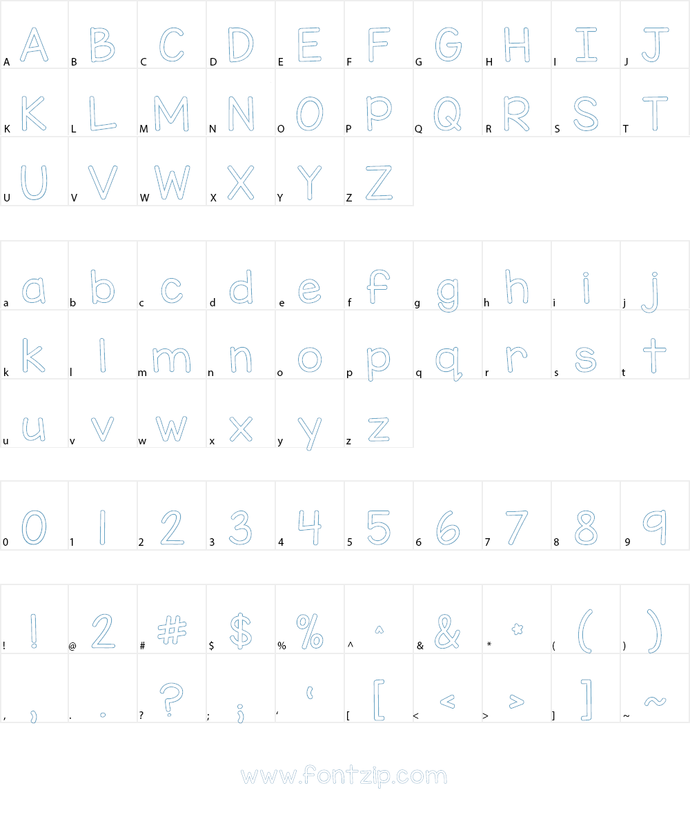 KG Miss Kindy Bubble Font Character