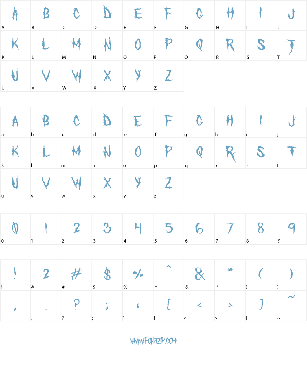The Defiler Font Character