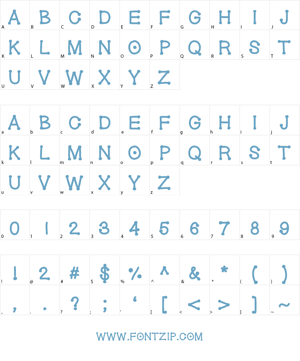 GelDoticaThick Font Character