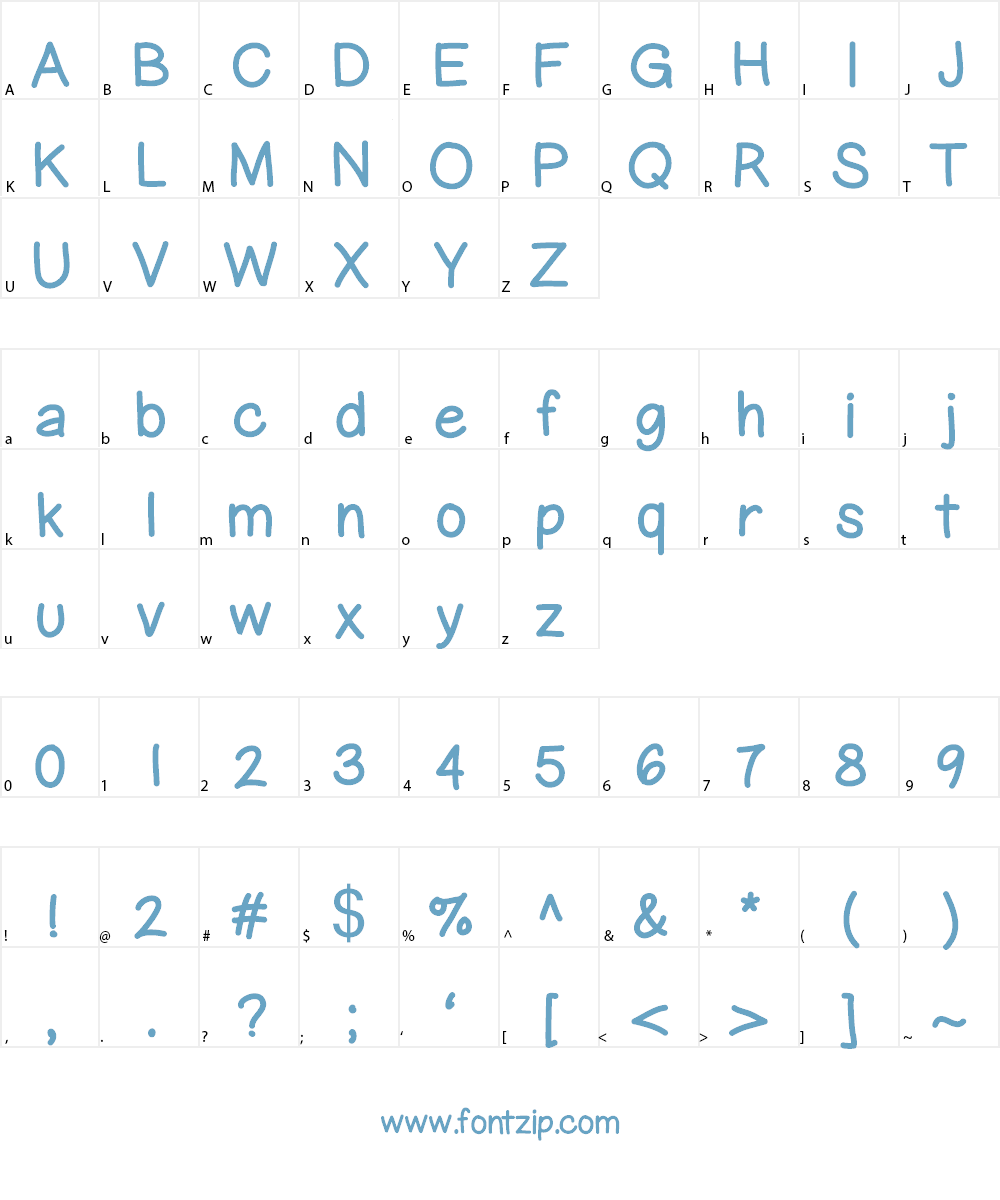 GelPenUpright Font Character
