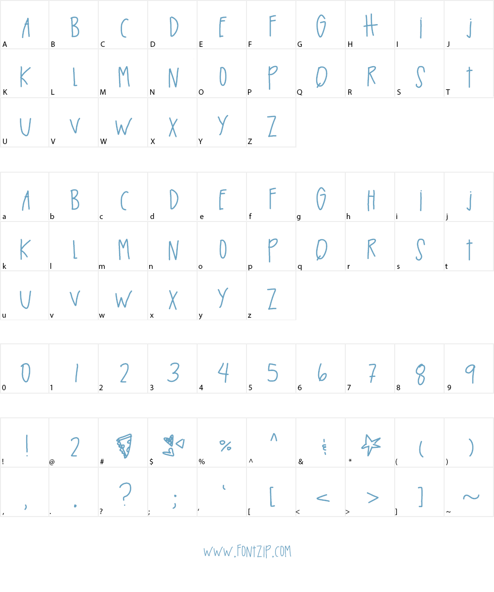 BlackTinBox Font Character