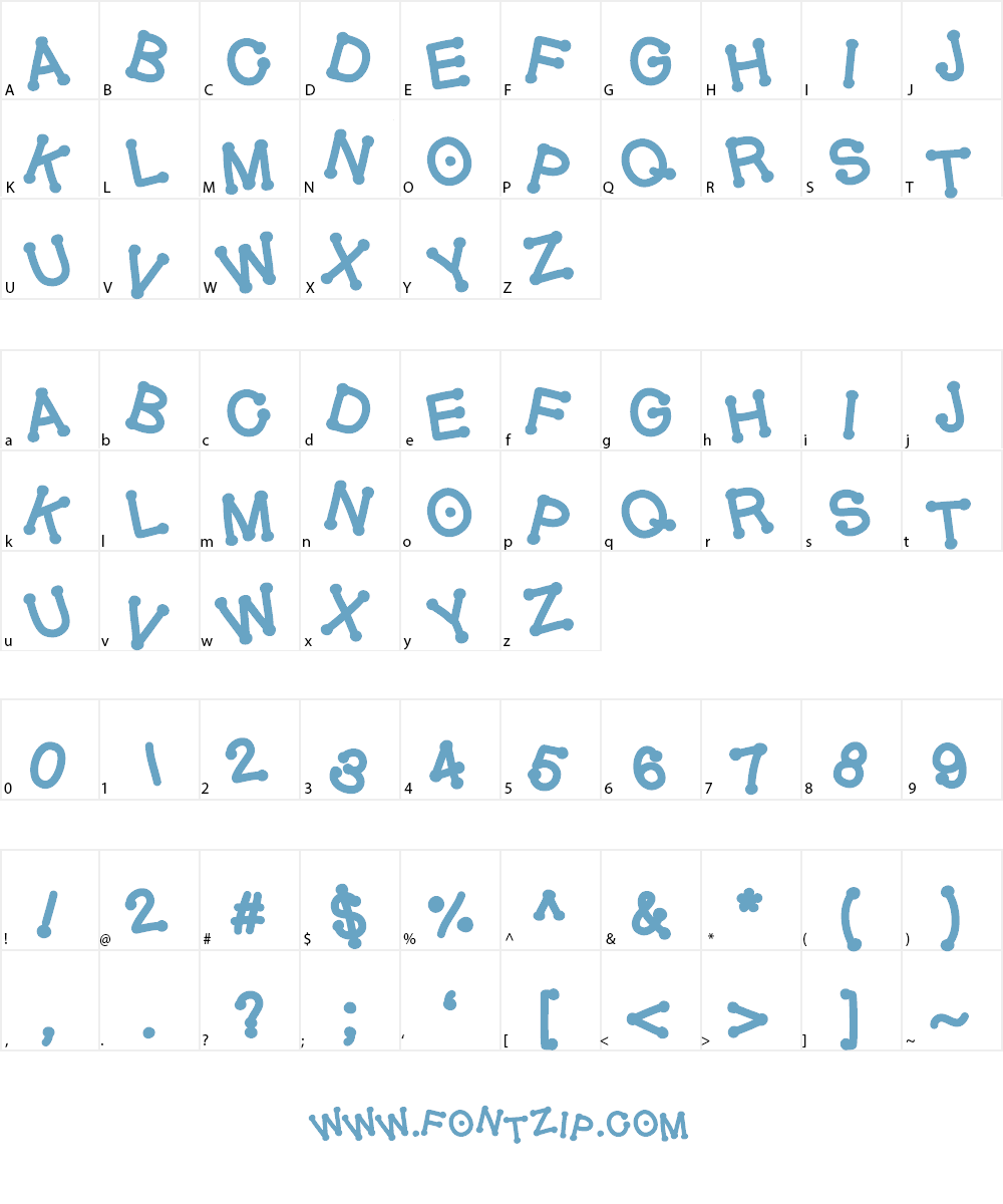 GelDoticaJumpyHeavy Font Character