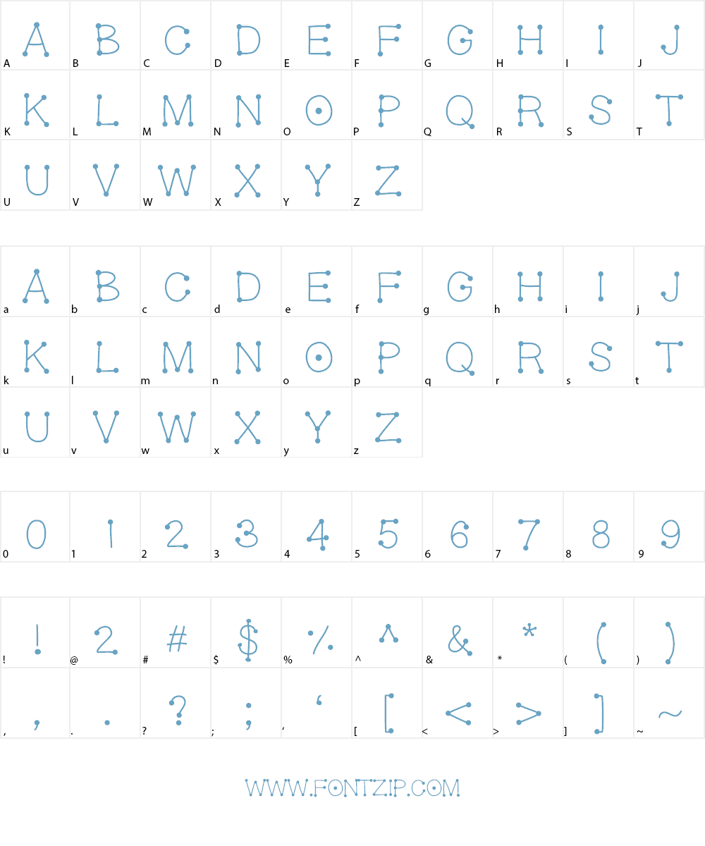 GelDoticaLight Font Character