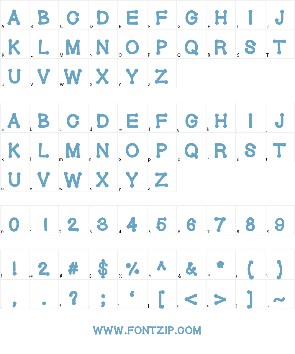 GelDoticaPlainHeavy Font Character