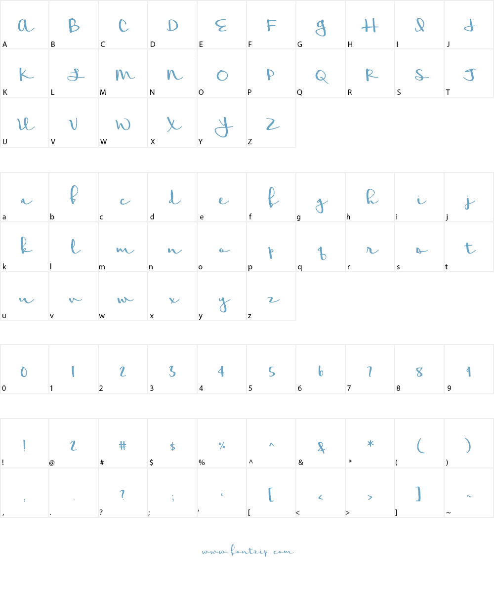 Meadowbrook Font Character