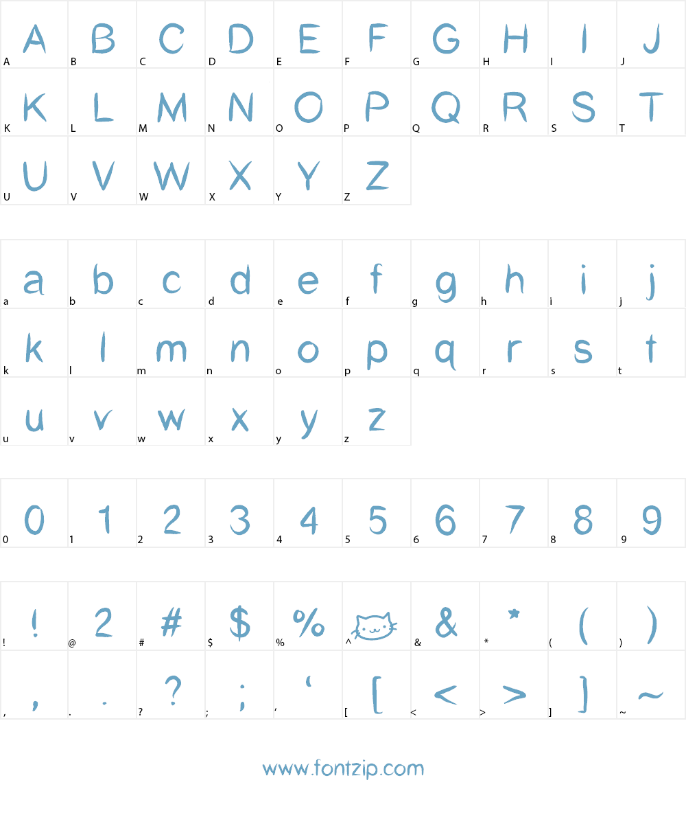 CatCafe Font Character