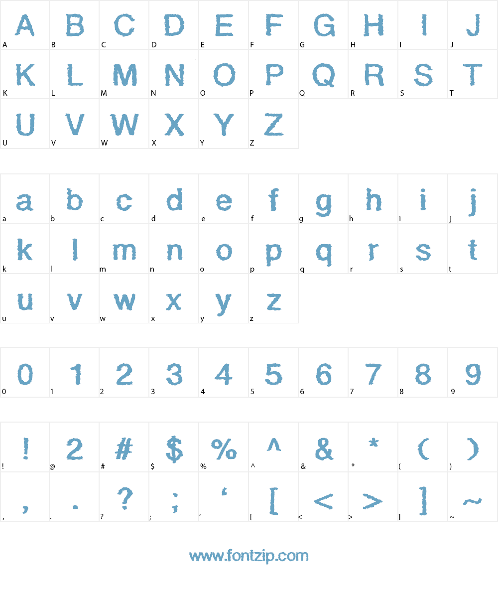 Quaky Font Character