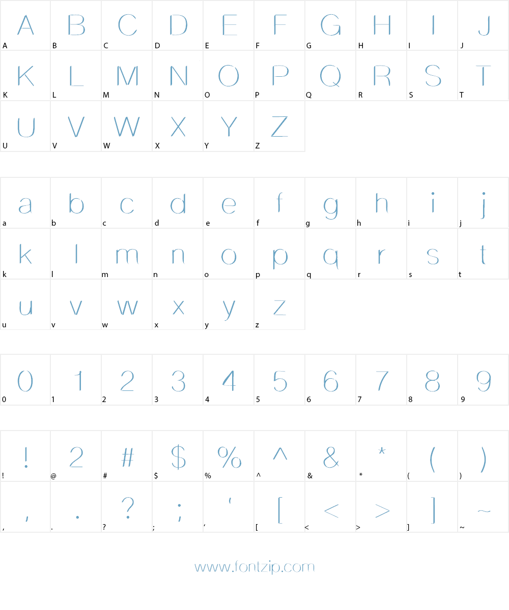 DelicateSans Font Character