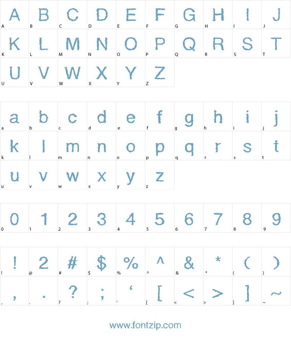 QuakyLight Font Character