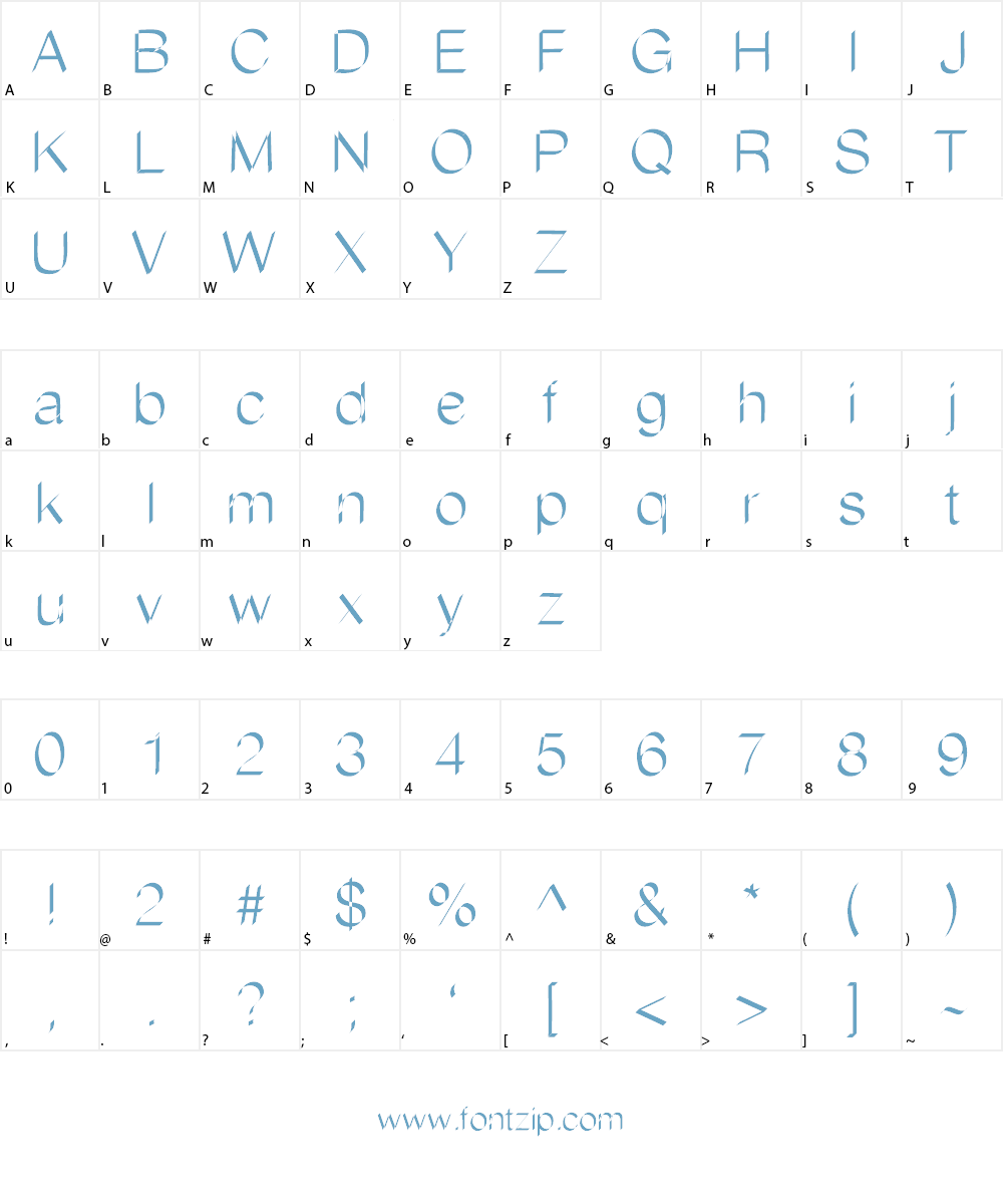 Flatstock Font Character