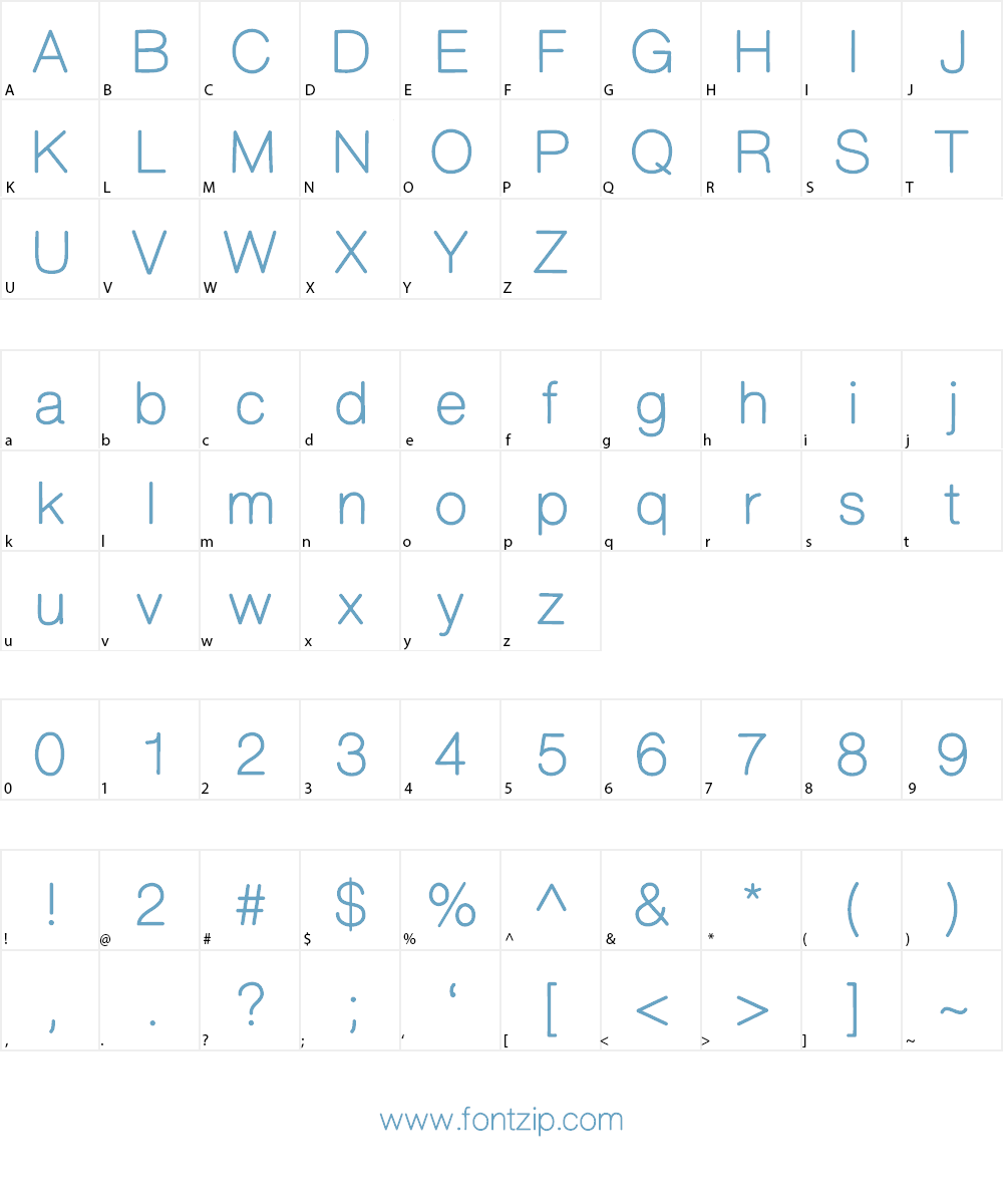 CameronSans Font Character