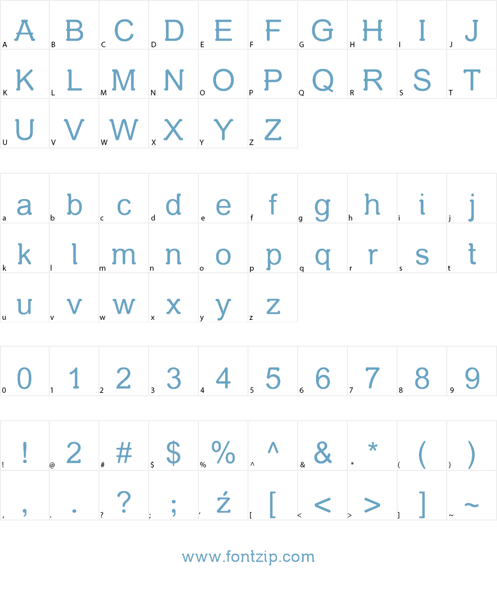 Erial Font Character
