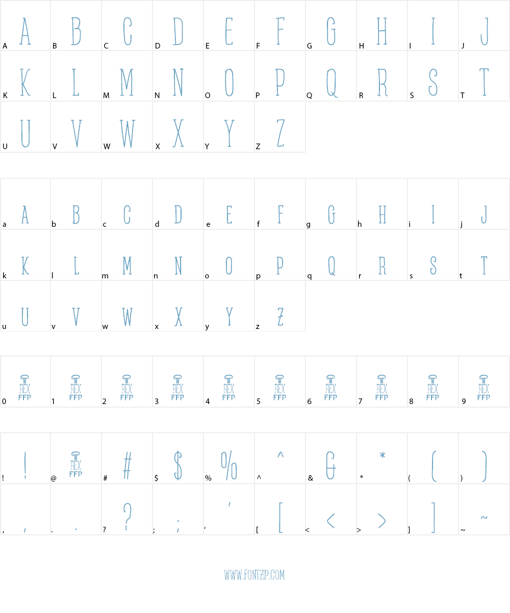 Posteratus Rex Font Character