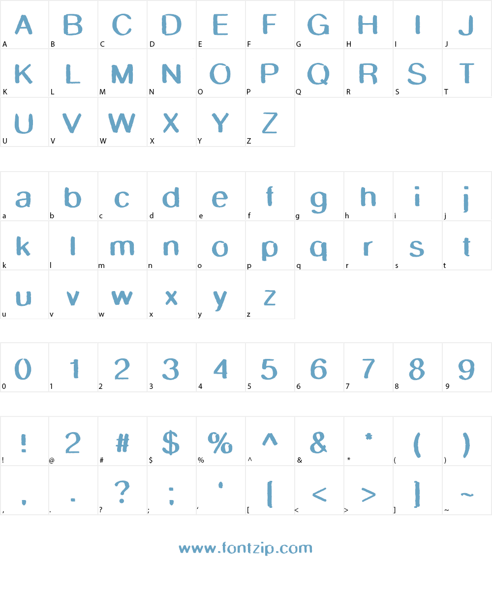 SmudgeStick Font Character
