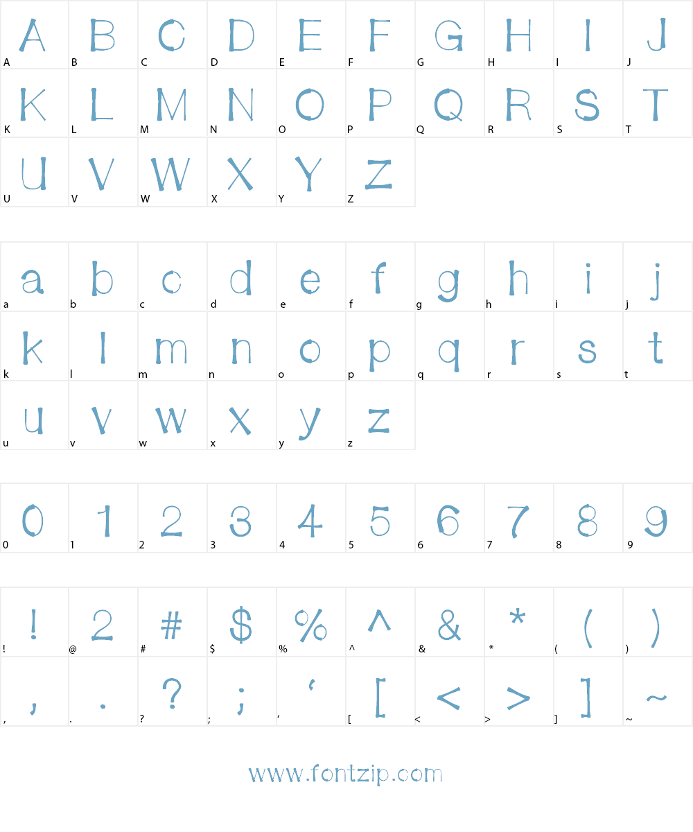 BendyStraw Font Character