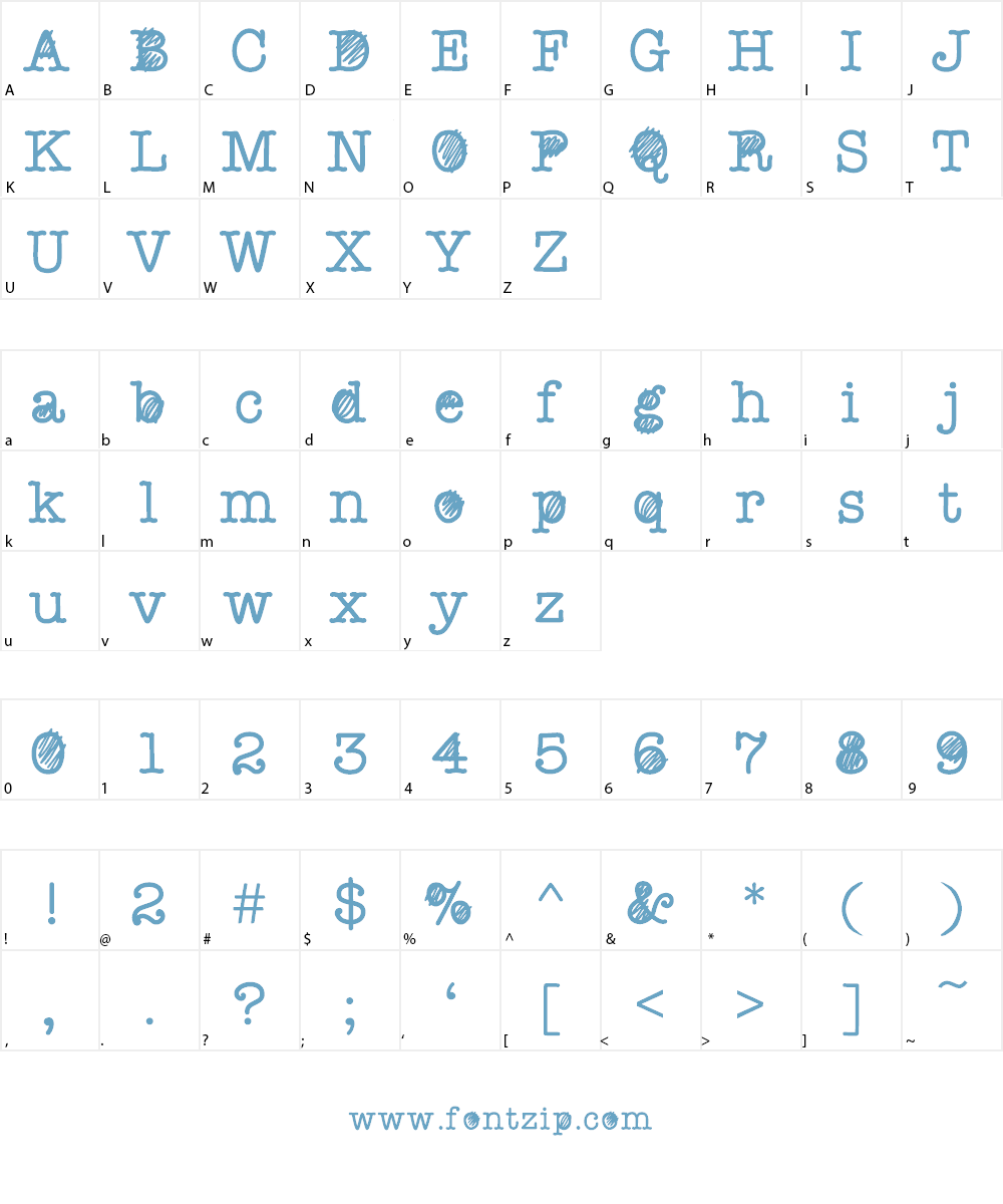 ReallyQuickStaffMeeting Font Character