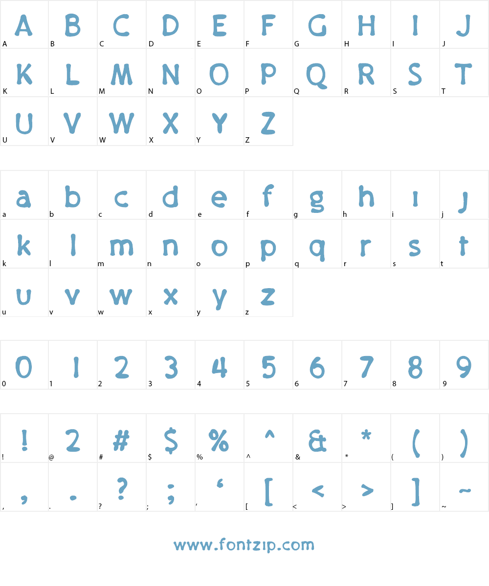 PajamaPantsBold Font Character