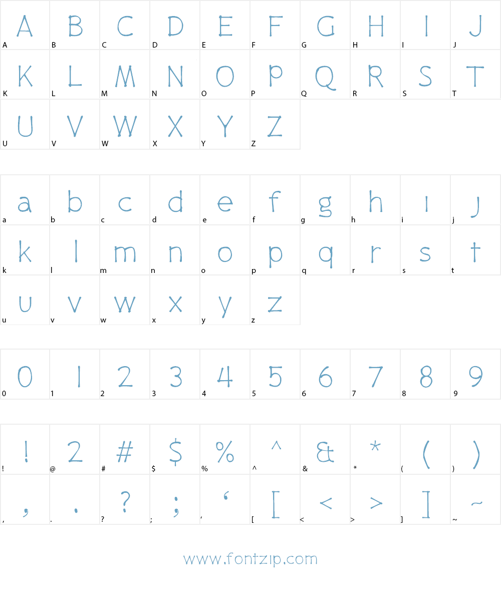 PajamaPantsLight Font Character