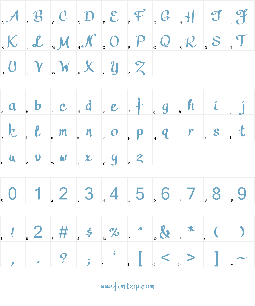 Cally Font Character
