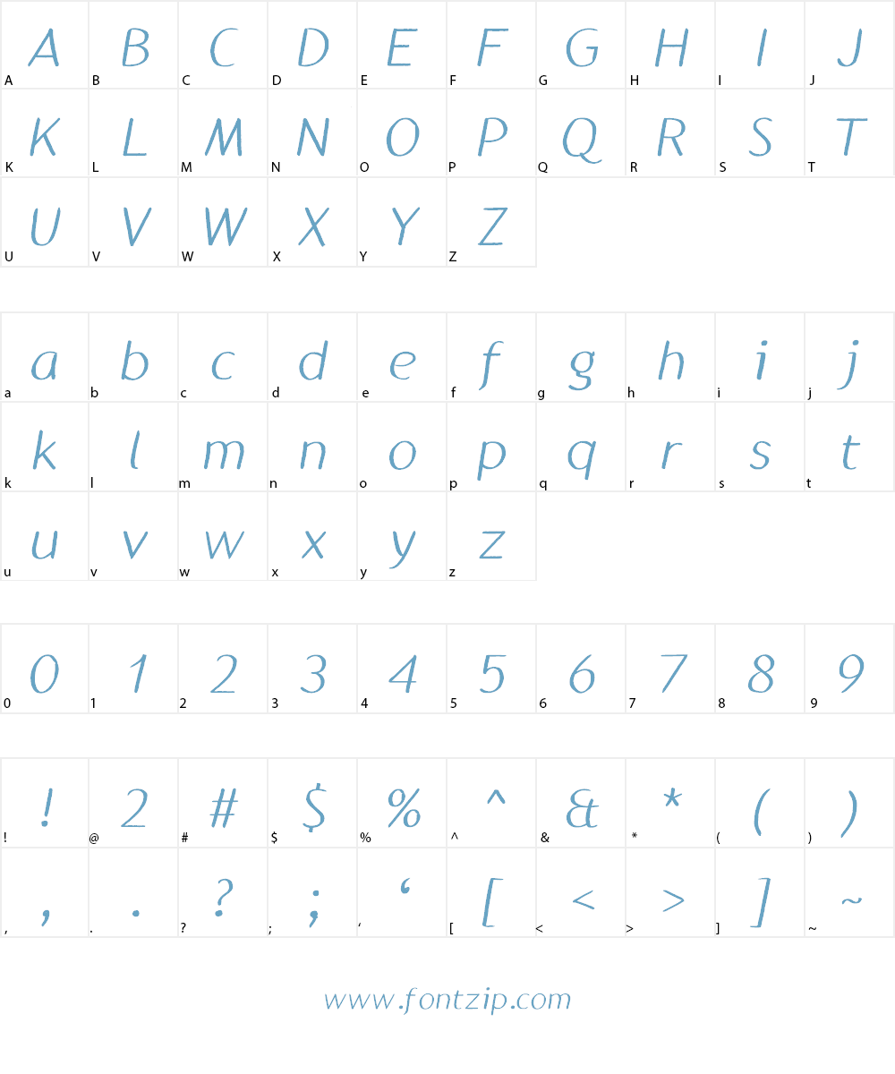 Thyme Font Character