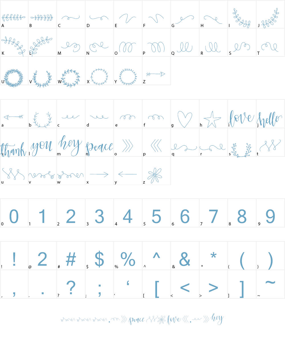Poppy Font Character