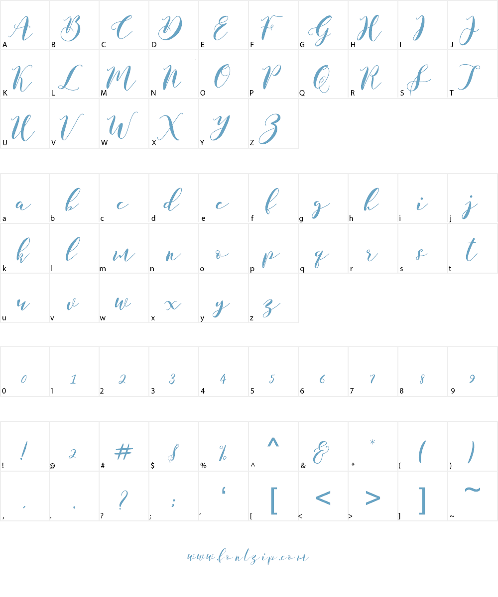 Saffron Font Character