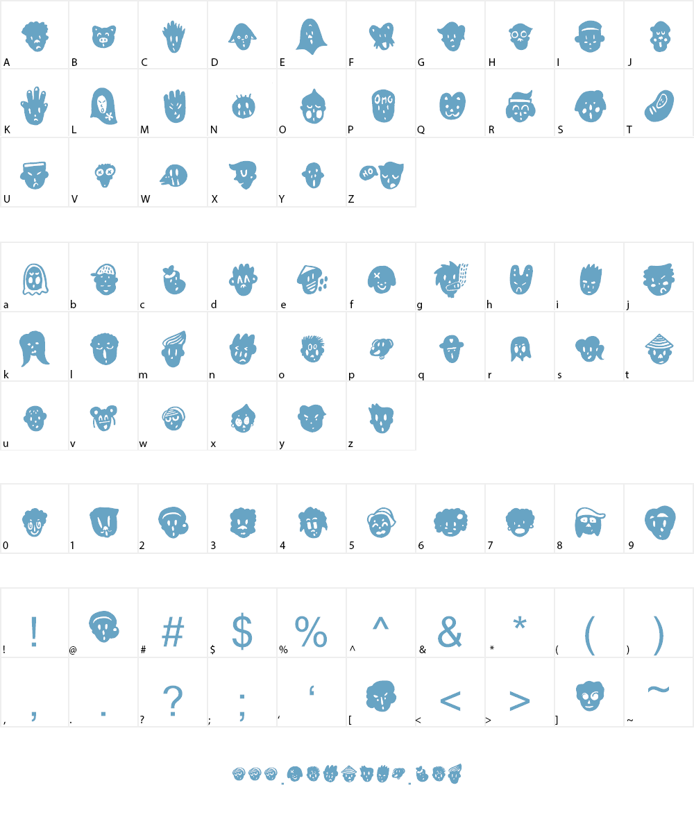 Binarung Font Character