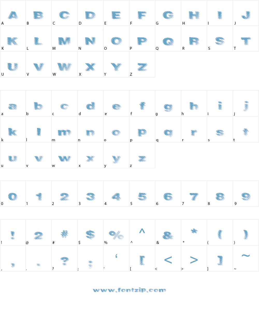 RockHarder Font Character