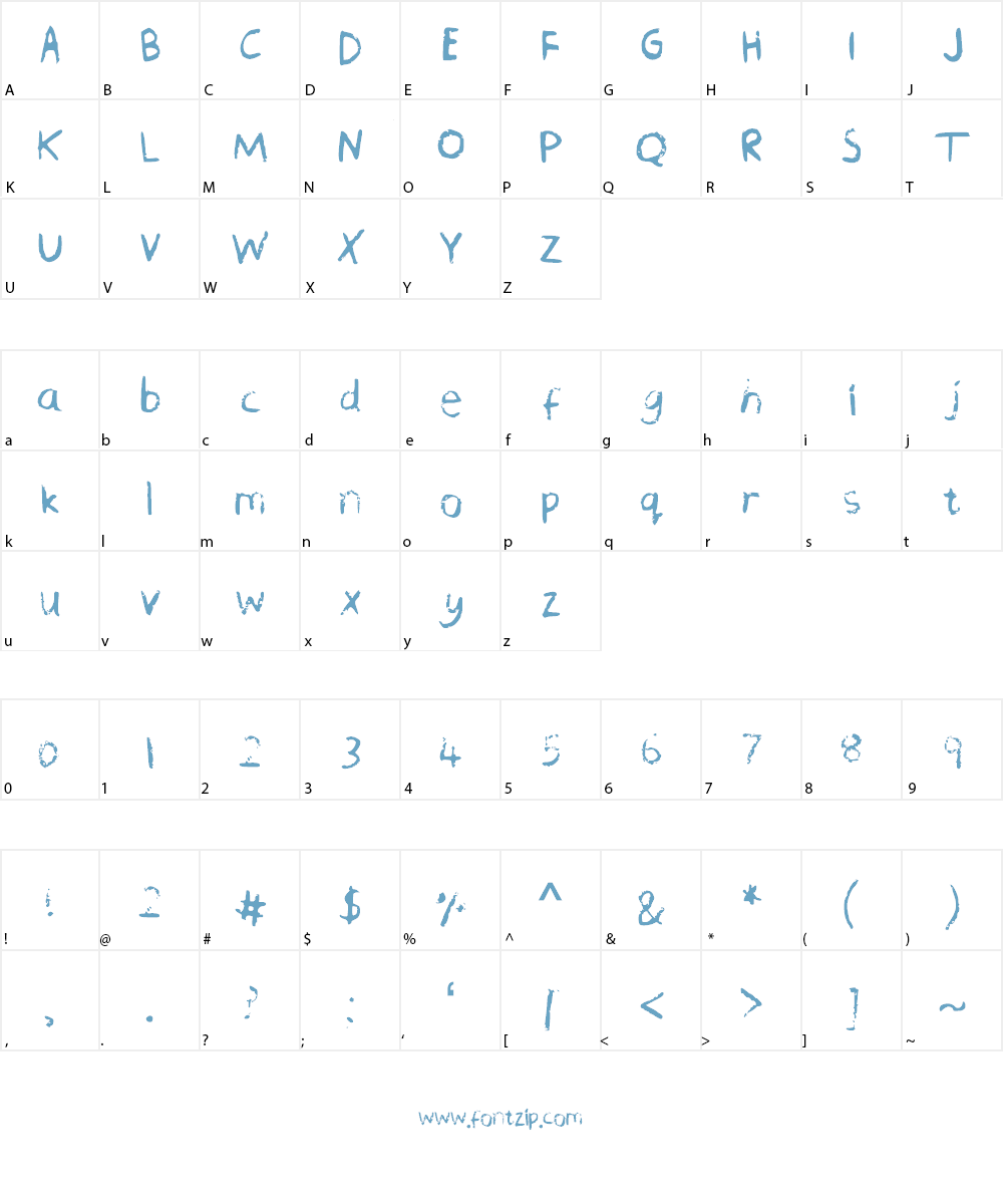 Chequered Pencil Crayons Font Character