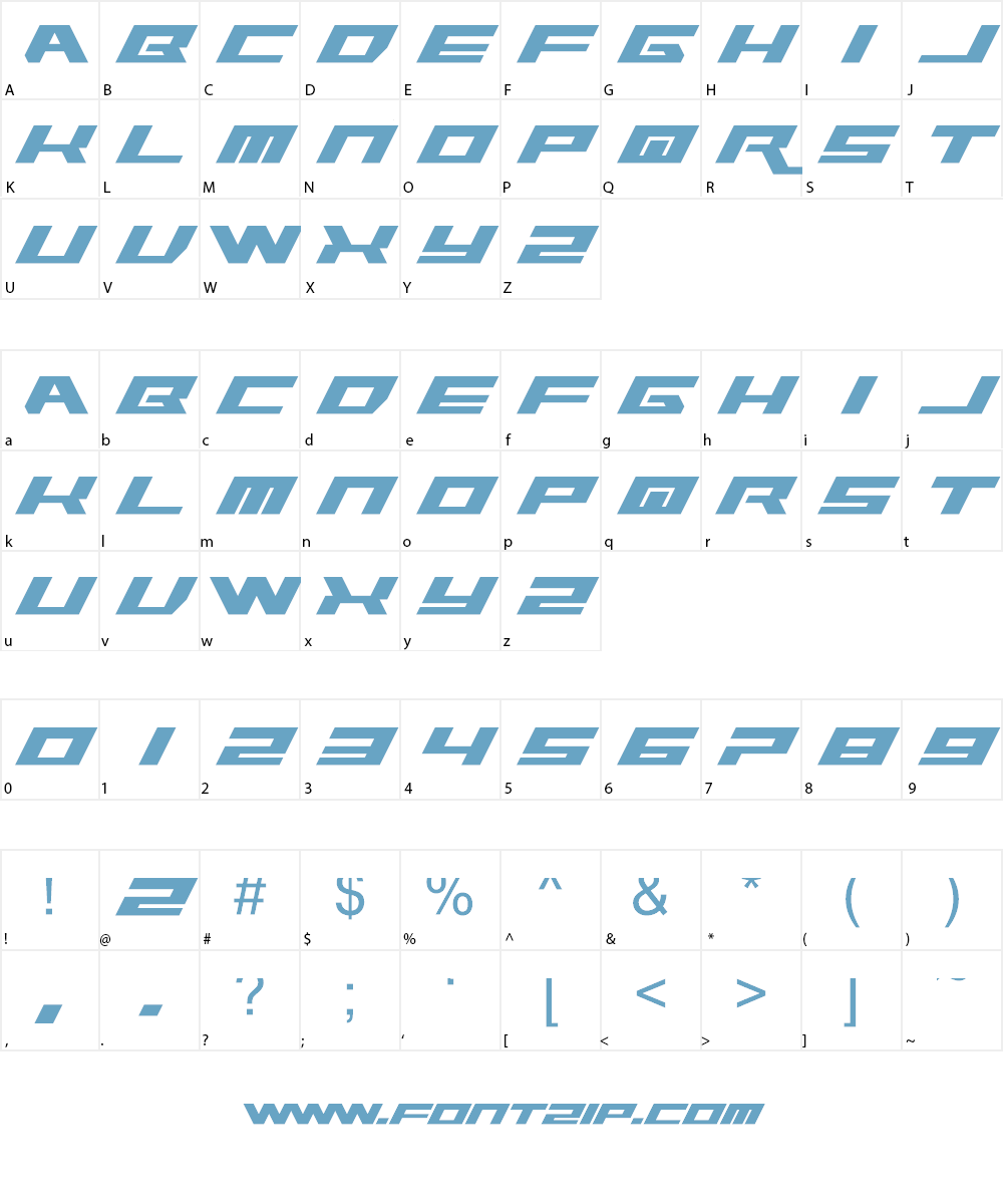 Rawhide Raw 2012 Font Character