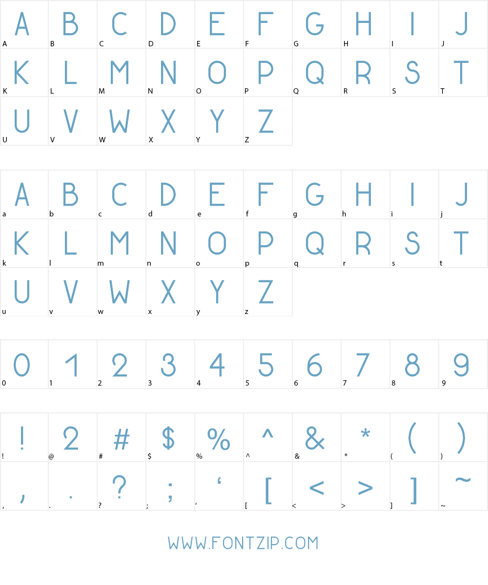 Golden Ratio Demo Font Character