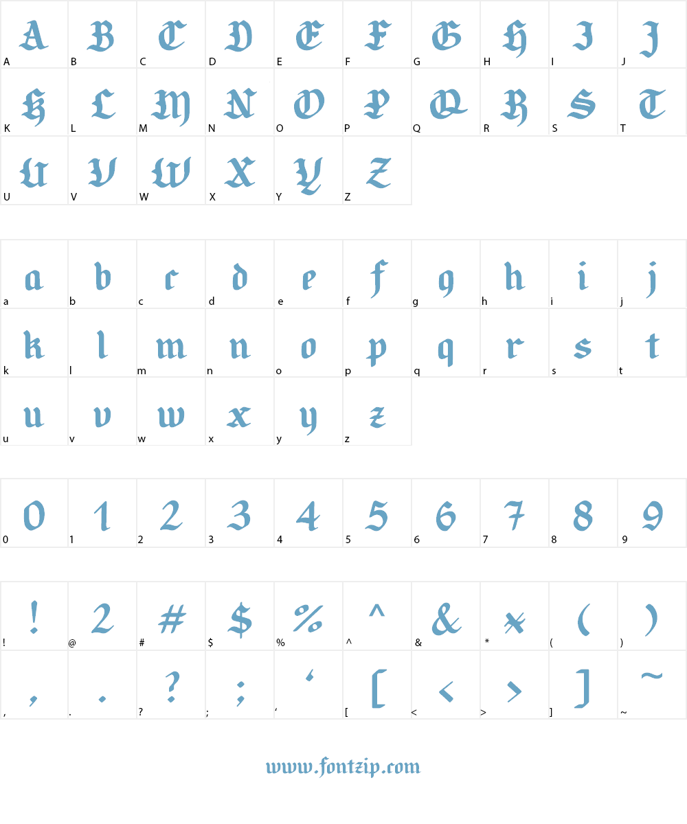 Candlebright Font Character