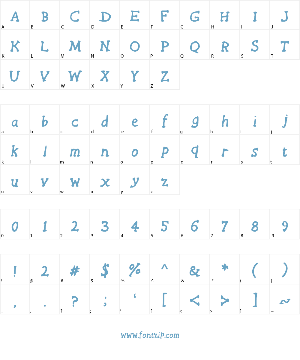 HandyWesternSerif Font Character